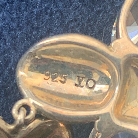 Judith Jack Rare Marcosite Crystal Flower Sterling Necklace - Picture 7 of 7